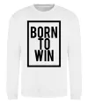 Свитшот Born to win Белый фото