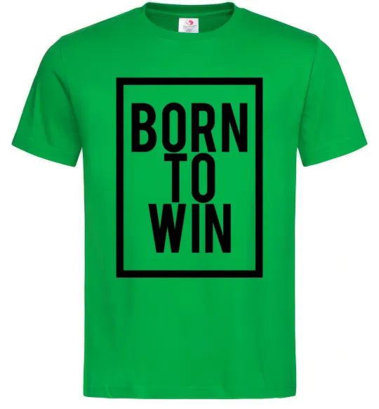 Чоловіча футболка Born to win Зелений фото
