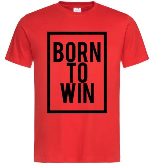 Чоловіча футболка Born to win Червоний фото