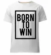 Чоловіча преміум футболка Born to win Білий фото