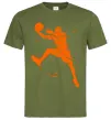 Чоловіча футболка Basketball jump Оливковий фото