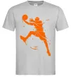Чоловіча футболка Basketball jump Сірий фото