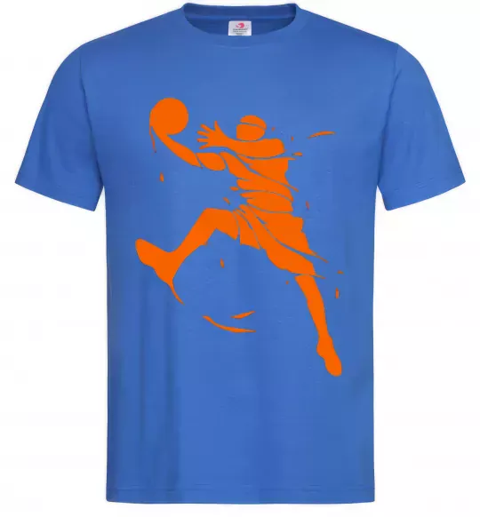 Чоловіча футболка Basketball jump Яскраво-синій фото