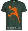 Мужская футболка Basketball jump Темно-зеленый фото
