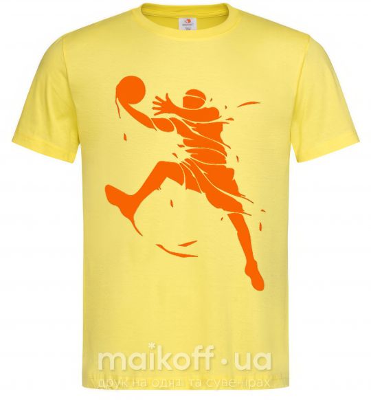 Мужская футболка Basketball jump Лимонный фото