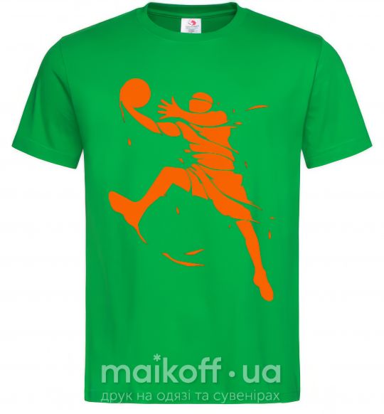 Мужская футболка Basketball jump Зеленый фото