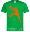 Мужская футболка Basketball jump Зеленый фото