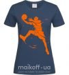 Жіноча футболка Basketball jump Темно-синій фото
