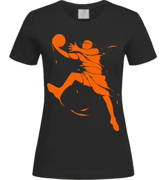 Женская футболка Basketball jump Черный фото
