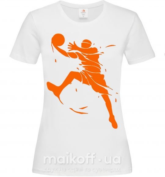 Жіноча футболка Basketball jump Білий фото