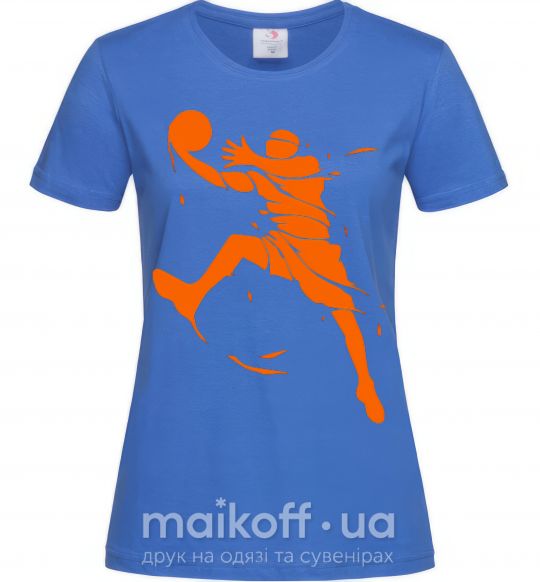 Жіноча футболка Basketball jump Яскраво-синій фото