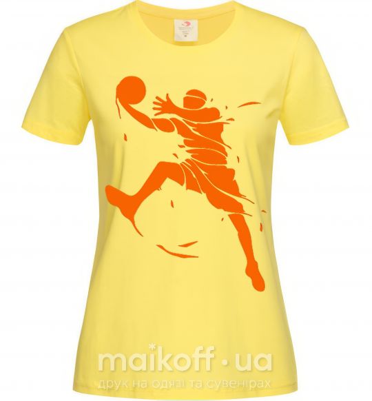 Женская футболка Basketball jump Лимонный фото