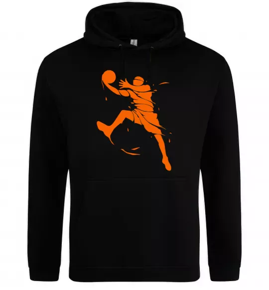 Мужская толстовка (худи) Basketball jump Черный фото