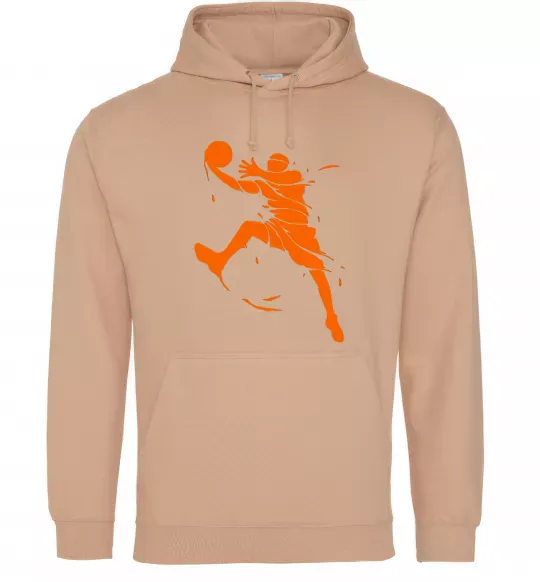 Женская толстовка (худи) Basketball jump Песочный фото