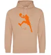 Женская толстовка (худи) Basketball jump Песочный фото