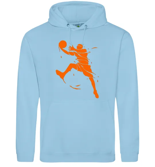 Женская толстовка (худи) Basketball jump Голубой фото
