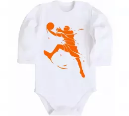 Детский боди Basketball love Белый фото