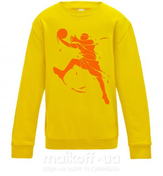 Дитячий світшот Basketball jump Сонячно жовтий фото