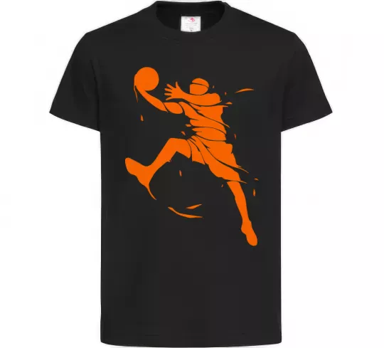 Дитяча футболка Basketball jump Чорний фото