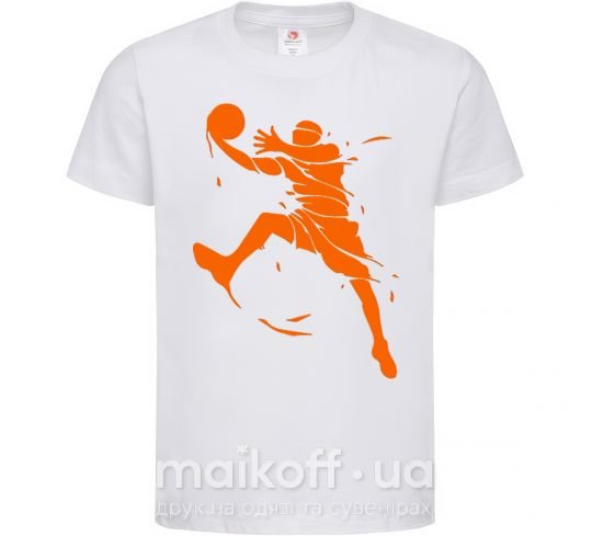 Дитяча футболка Basketball jump Білий фото