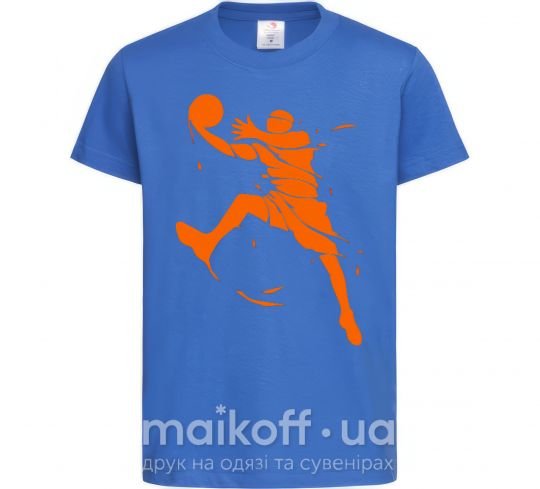 Дитяча футболка Basketball jump Яскраво-синій фото