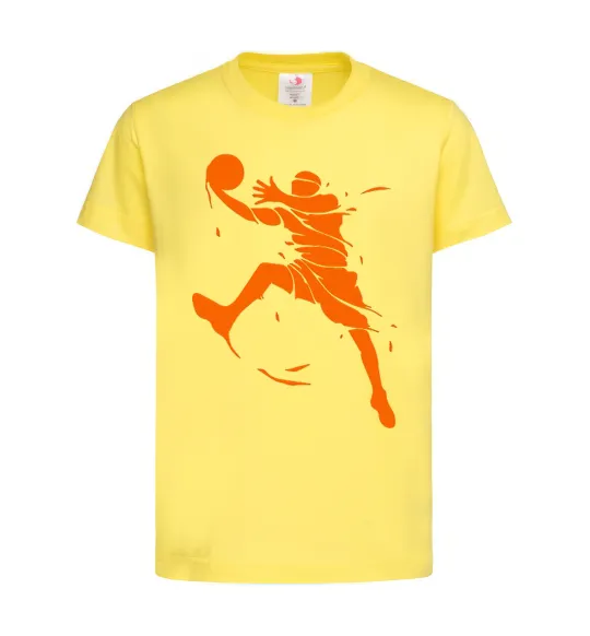Дитяча футболка Basketball jump Лимонний фото