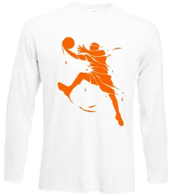 Лонгслив Basketball dad Белый фото