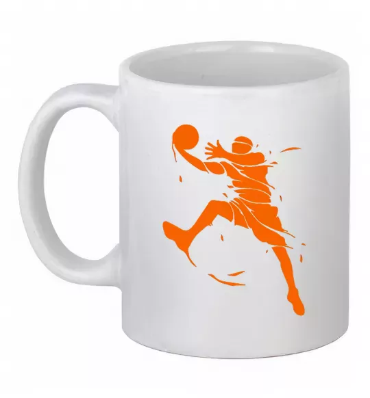 Чашка керамическая Basketball jump Белый фото
