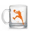 Чашка скляна Basketball jump Прозорий фото