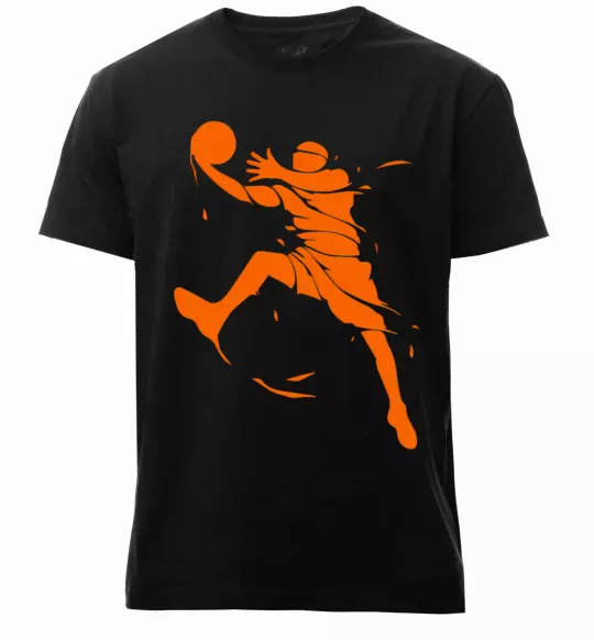 Мужская премиум футболка Basketball jump Черный фото