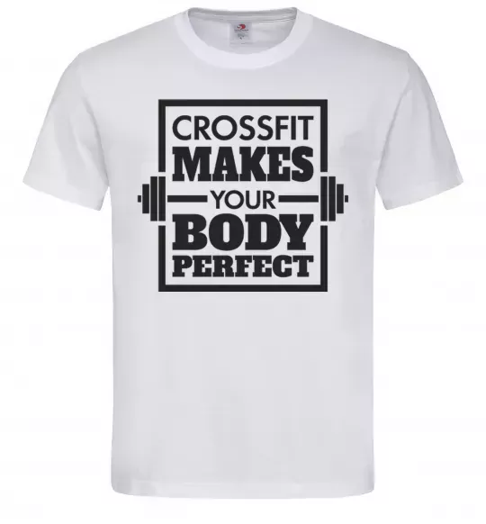 Чоловіча футболка Crossfit makes your body perfect Білий фото