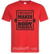 Мужская футболка Crossfit makes your body perfect Красный фото