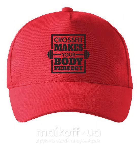 Кепка Crossfit makes your body perfect Червоний фото