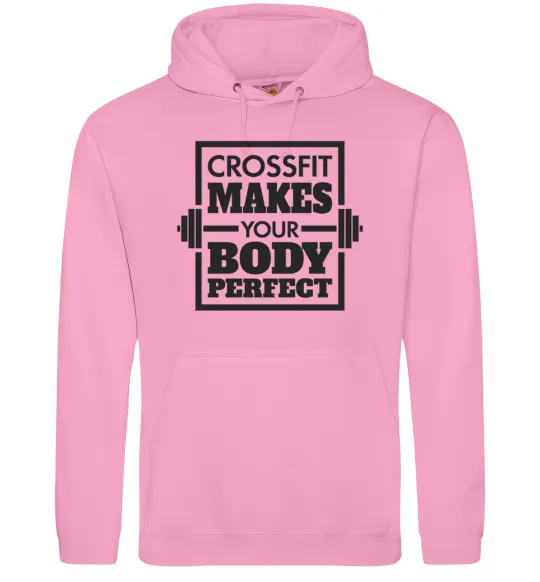 Чоловіча толстовка (худі) Crossfit makes your body perfect Рожевий фото