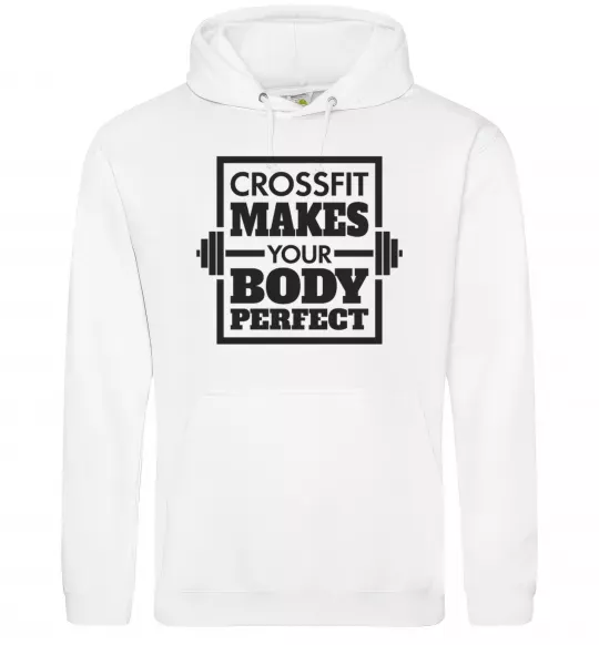 Жіноча толстовка (худі) Crossfit makes your body perfect Білий фото