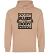 Жіноча толстовка (худі) Crossfit makes your body perfect Пісочний фото