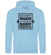 Жіноча толстовка (худі) Crossfit makes your body perfect Блакитний фото