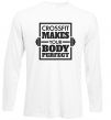 Лонгслив Crossfit makes your body perfect Белый фото