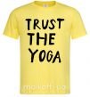 Мужская футболка Trust the yoga Лимонный фото