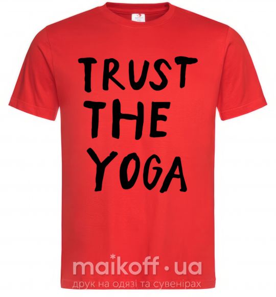 Мужская футболка Trust the yoga Красный фото