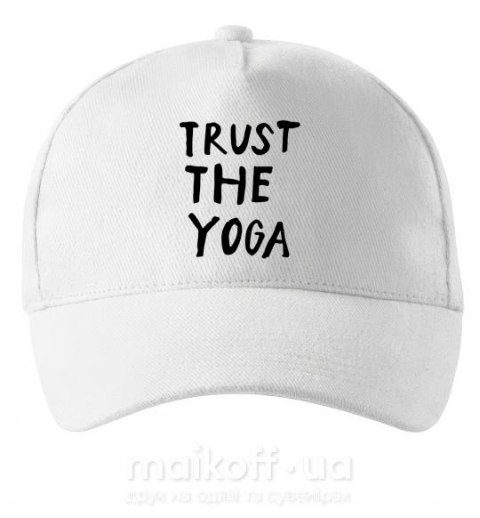 Кепка Trust the yoga Білий фото