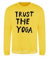Світшот Trust the yoga Сонячно жовтий фото