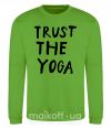 Свитшот Trust the yoga Лаймовый фото