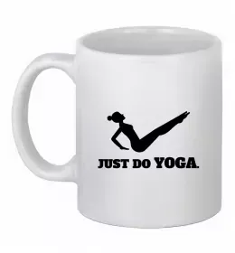 Чашка керамическая Yoga stuff Белый фото