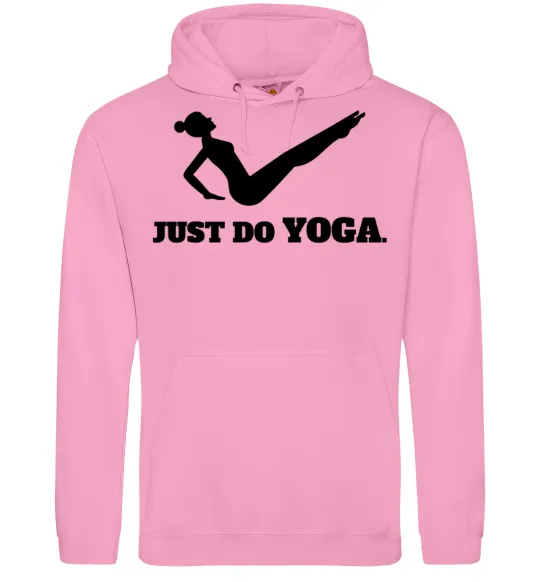 Женская толстовка (худи) Just do yoga Розовый фото