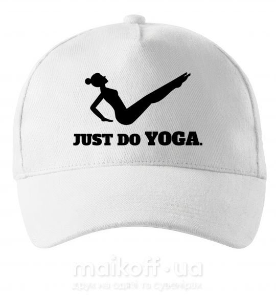 Кепка Just do yoga Белый фото