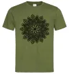 Мужская футболка Візерунок хінді Оливковый фото