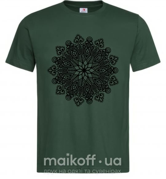 Чоловіча футболка Узор хинди Темно-зелений фото