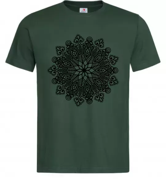 Мужская футболка Візерунок хінді Темно-зеленый фото