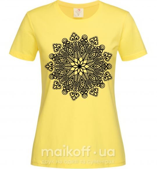 Женская футболка Узор хинди Лимонный фото